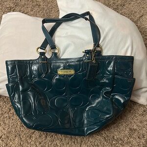 Coach Teal Leather Women's Bag